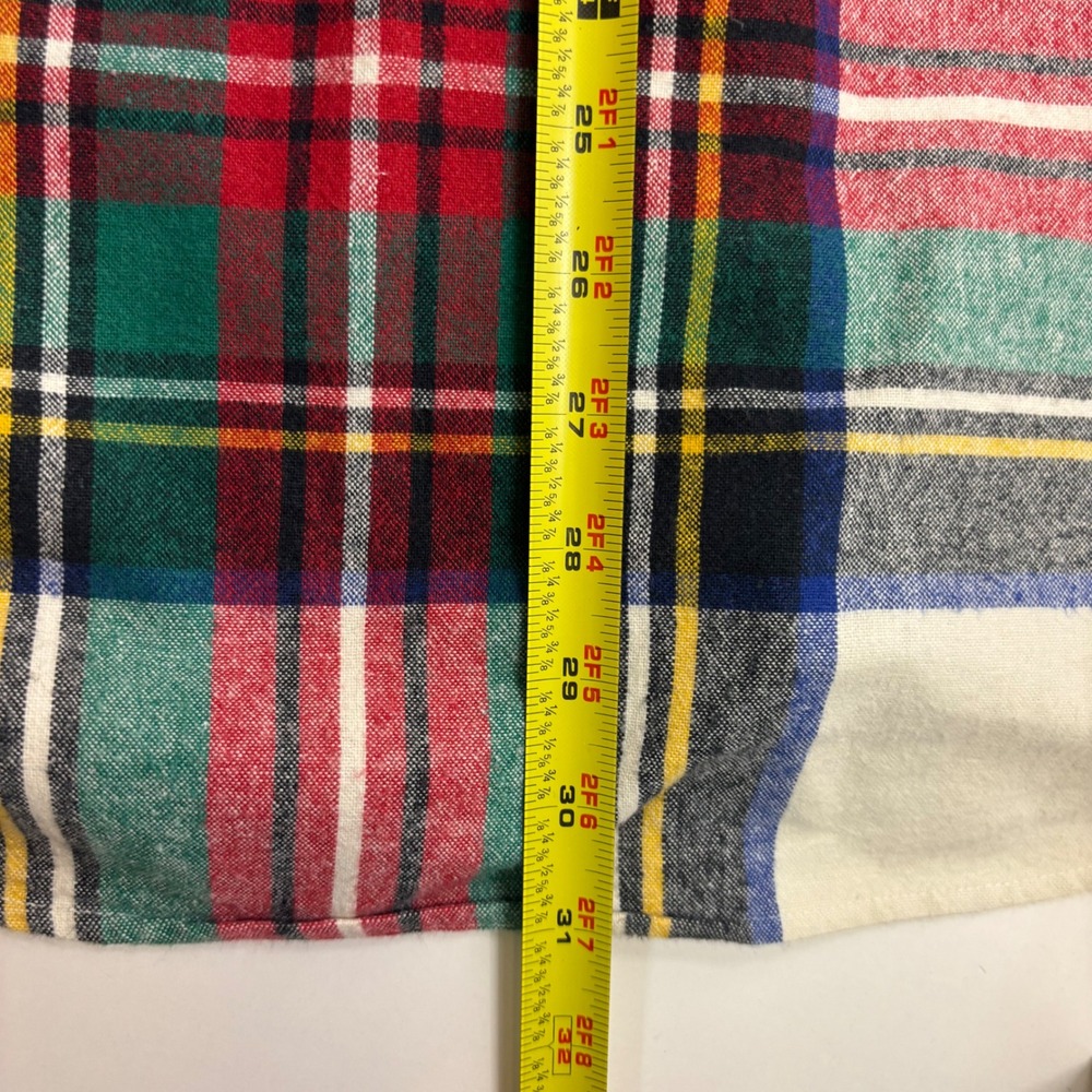 Vintage Gap Men Large Plaid Flannel Shirt Multi Color Heavy Cotton Button Down - Picture 9 of 10